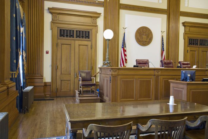 an empty court room